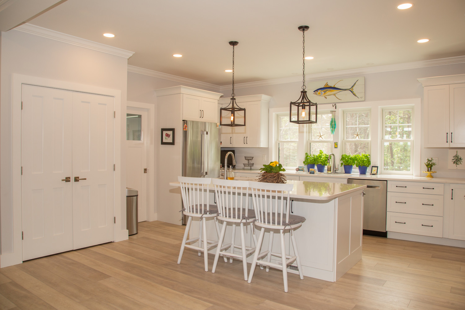 Kitchen of remodeled Cape home