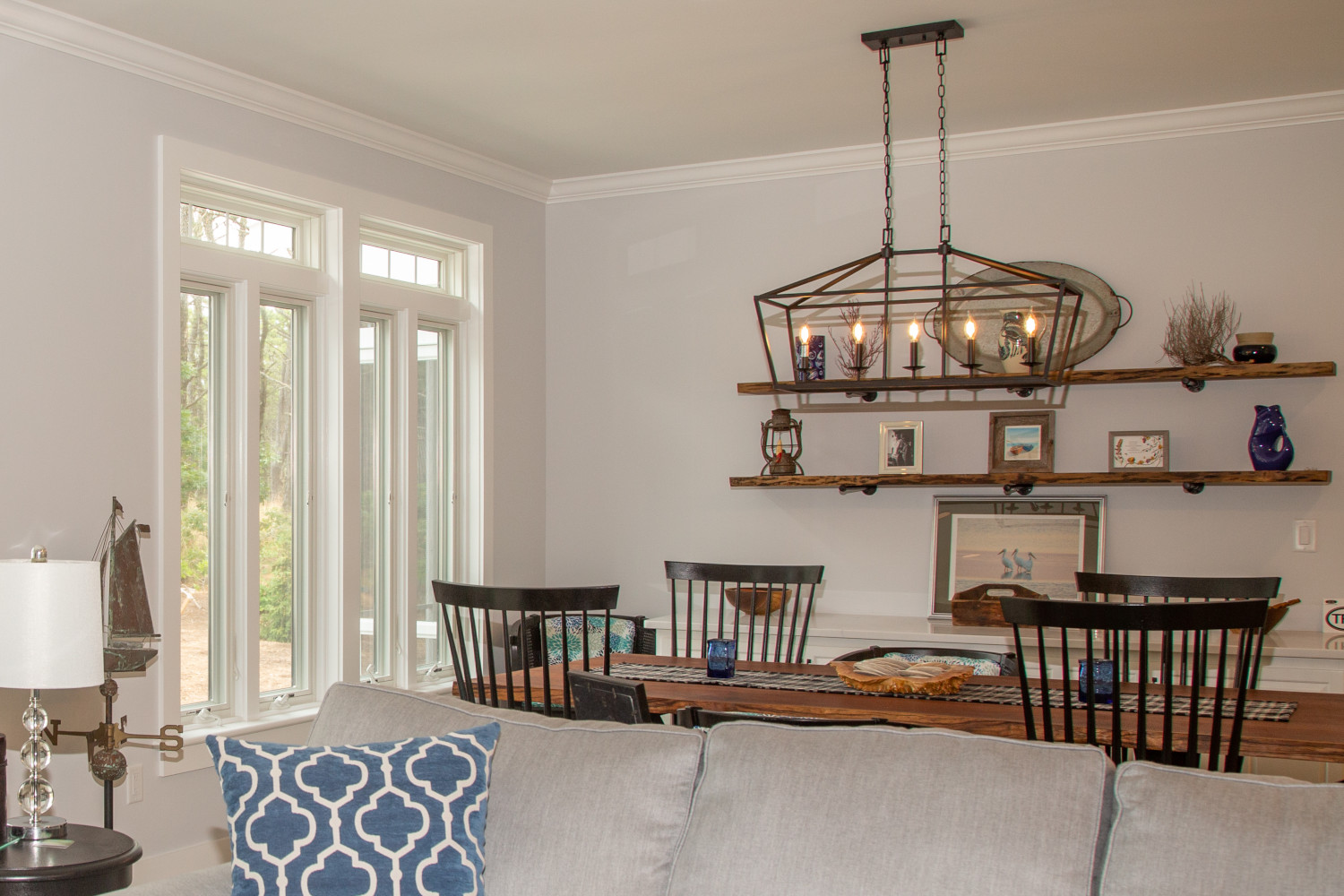 Detail of dining area, remodeled cape home