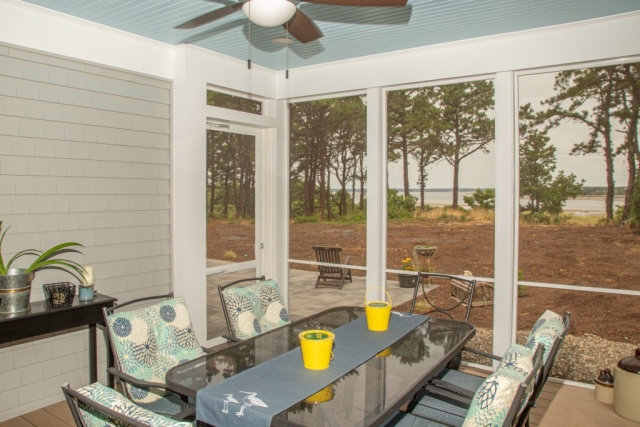 Sun porch in remodeled home